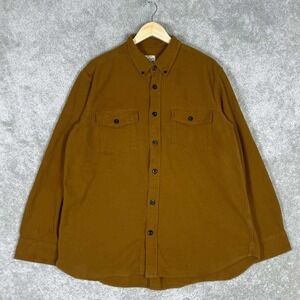 Orton Brothers Mens XL Brown Cotton Flannel Button Down Shirt